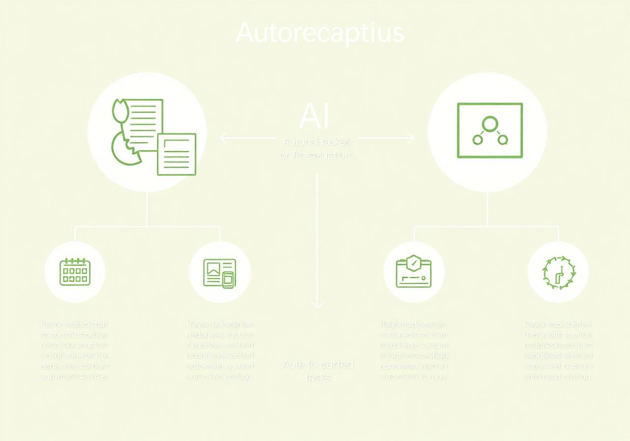 AI productivity infographic showing manual tasks automated