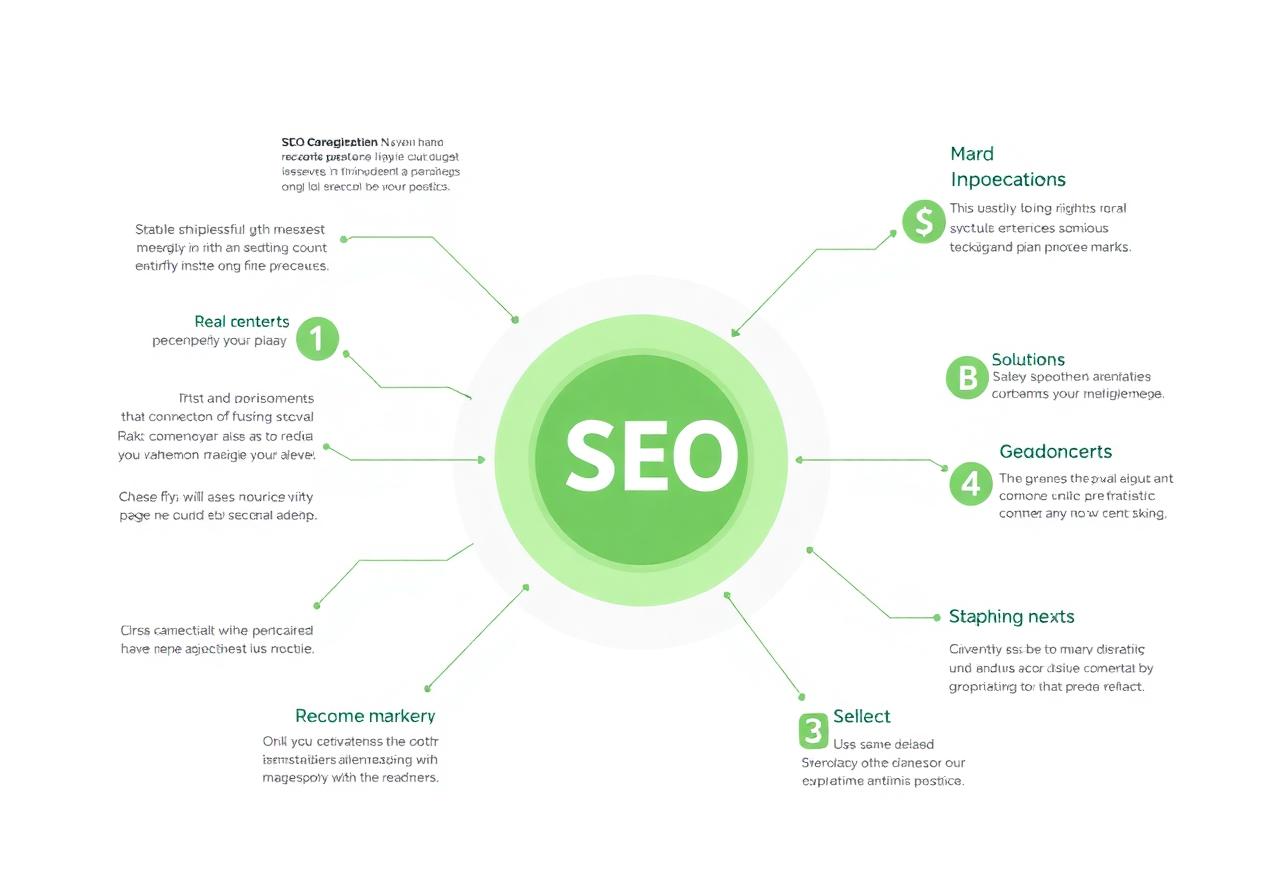 SEO-friendly website architecture and Core Web Vitals diagram